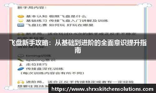 飞盘新手攻略：从基础到进阶的全面意识提升指南